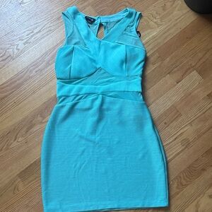 Bebe Teal Sleeveless Dress